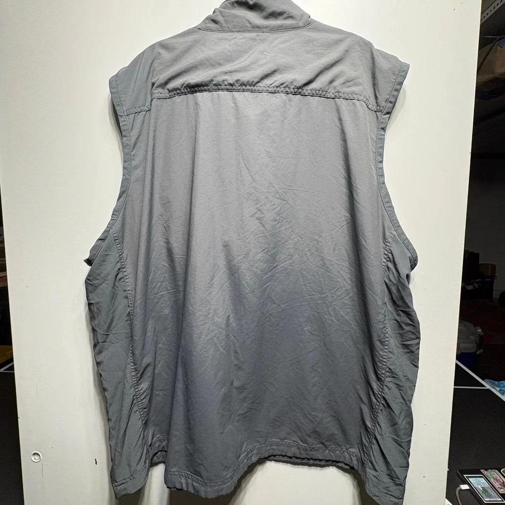 Lake & Trail Utility Vest Mens XXXL Gray Nylon Full Zip Fishing Hiking Outdoor - Picture 3 of 6